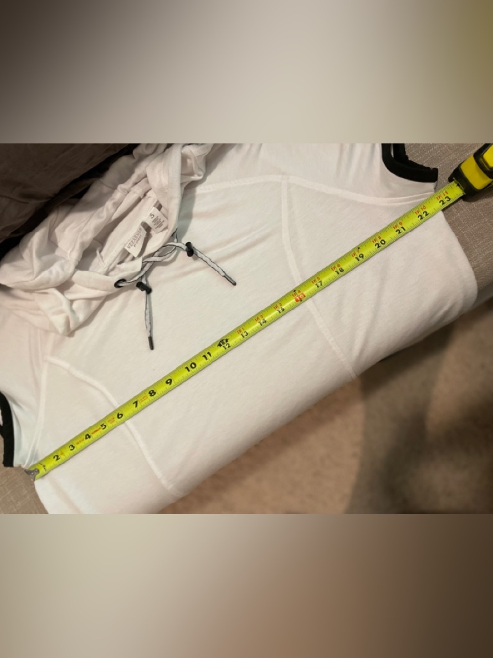 Weekends by Chico’s Hoodie Dress Size XL White Sporty Activewear Athleisure - Picture 9 of 11
